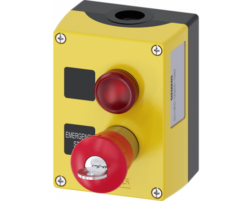 Siemens 3SU1802-0NA00-2AB2 Корпус для командных устройств 22 мм, кругл., пластмасса, желтый, 2 командных пункта, индикаторная лампа, красный, светодиод 24 В Siemens 3SU1802-0NA00-2AB2 Корпус для командных устройств 22 мм, кругл., пластмасса, желтый, 2 командных пункта, индикаторная лампа, красный, светодиод 24 В