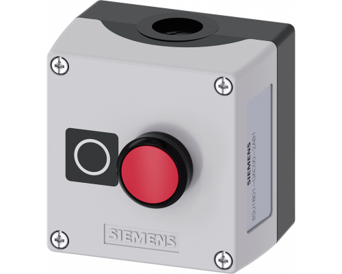 Siemens 3SU1801-0AC00-2AB1 Пост управления, 22mm, с круглым вырезом, пластиковый корпус, серая крышка, 1 точка управления, винтовые клеммы Siemens 3SU1801-0AC00-2AB1 Пост управления, 22mm, с круглым вырезом, пластиковый корпус, серая крышка, 1 точка управления, винтовые клеммы