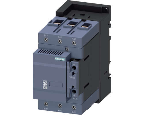 Siemens 3RT2645-1AF03 Контактор конденсатора AC-6B 75 кВар, 400 В, 1 нормально открывающий и 1 нормально закрывающий контакт, 110 В AC, 50 Гц, 3-полюсный, типоразмер S3 Siemens 3RT2645-1AF03 Контактор конденсатора AC-6B 75 кВар, 400 В, 1 нормально открывающий и 1 нормально закрывающий контакт, 110 В AC, 50 Гц, 3-полюсный, типоразмер S3