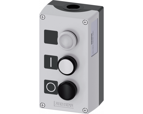 Siemens 3SU1803-0AC00-2AB1 Пост управления, 22mm, пластик, 3 точки, с индикатором, кнопки i/o, 24v, винтовые клеммы Siemens 3SU1803-0AC00-2AB1 Пост управления, 22mm, пластик, 3 точки, с индикатором, кнопки i/o, 24v, винтовые клеммы