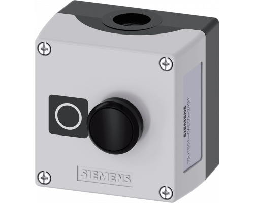 Siemens 3SU1801-0AE00-2AB1 Пост управления, 22mm, с круглым вырезом, пластиковый корпус, серая крышка, 1 точка управления Siemens 3SU1801-0AE00-2AB1 Пост управления, 22mm, с круглым вырезом, пластиковый корпус, серая крышка, 1 точка управления