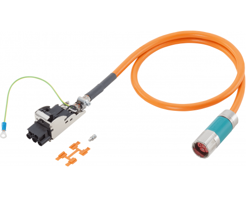 Siemens 6FX8002-5DN01-.... Силовой кабель с разъемами 4x1,5+(2x1,5) C, быстросоединение, для SINAMICS Siemens 6FX8002-5DN01-.... Силовой кабель с разъемами 4x1,5+(2x1,5) C, быстросоединение, для SINAMICS