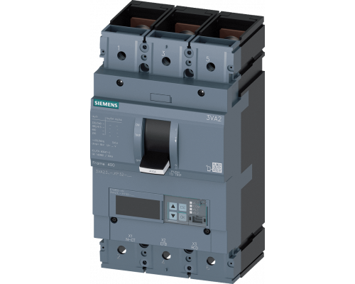 Siemens 3VA2340-6KP32-0AA0 Автоматический выключатель, номинальный ток 400 А, максимальный ток 400 А, защита от перегрузки 160 А - 400 А, короткого замыкания 85 кА Siemens 3VA2340-6KP32-0AA0 Автоматический выключатель, номинальный ток 400 А, максимальный ток 400 А, защита от перегрузки 160 А - 400 А, короткого замыкания 85 кА
