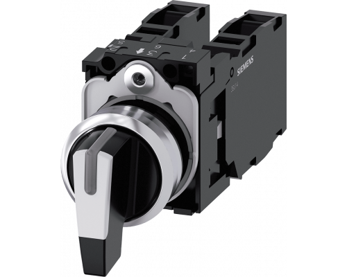 Siemens 3SU1150-2CM60-1NA0 Поворотный переключатель, 22 мм, круглый, металл, глянцевый, белый, рукоятка длинная, 3 положения I>O Siemens 3SU1150-2CM60-1NA0 Поворотный переключатель, 22 мм, круглый, металл, глянцевый, белый, рукоятка длинная, 3 положения I>O