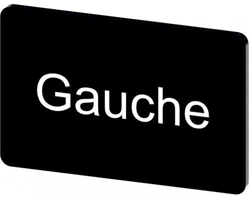 Siemens 3SU1900-0AD16-0GH0 Маркировочная табличка для Siemens, 17.5 x 27mm, черная с белой надписью, 'gauche' Siemens 3SU1900-0AD16-0GH0 Маркировочная табличка для Siemens, 17.5 x 27mm, черная с белой надписью, 'gauche'