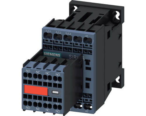 Siemens 3RT2017-2AK64-3MA0 Контактор, 3 полюса, AC-3, 5.5 кВт/400V, 2NO+2NC, AC110V/120V, S00 Siemens 3RT2017-2AK64-3MA0 Контактор, 3 полюса, AC-3, 5.5 кВт/400V, 2NO+2NC, AC110V/120V, S00