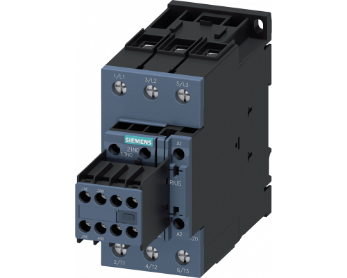 Siemens 3RT2036-1NF34 Контактор, 3-позиционный, 22 кВт, для сетей 400 В, 2 нормально замкнущих и 2 нормально разомкнутых контакта Siemens 3RT2036-1NF34 Контактор, 3-позиционный, 22 кВт, для сетей 400 В, 2 нормально замкнущих и 2 нормально разомкнутых контакта