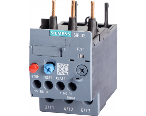 Siemens 3RU6126-4AB0 Реле перегрузки 11...16 А, размер S0, класс 10, для защиты электродвигателя Siemens 3RU6126-4AB0 Реле перегрузки 11...16 А, размер S0, класс 10, для защиты электродвигателя