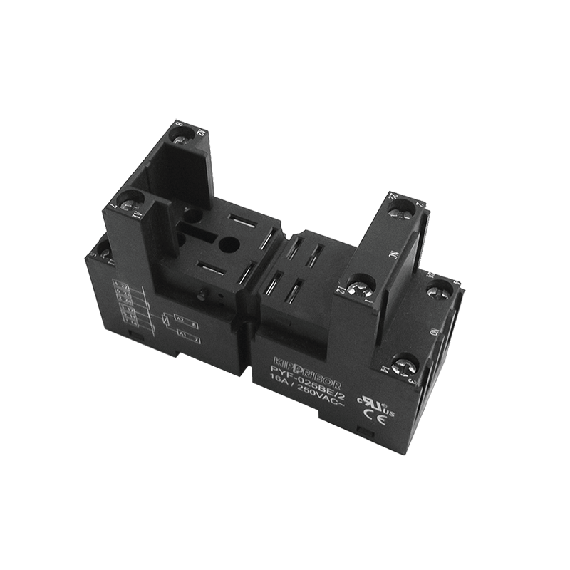 PYF-025BE/2 2-ярусная колодка с винтовыми клеммами для 2-конт. реле серии REP, черная PYF-025BE/2 2-ярусная колодка с винтовыми клеммами для 2-конт. реле серии REP, черная