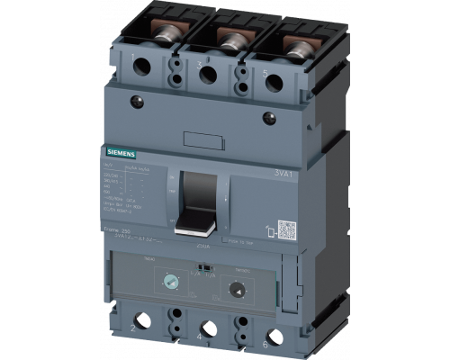 Siemens 3VA1225-6EF32-0AA0 Выключатель в литом корпусе 3va1 iec, класс откл. способности H, ICU=70kA @ 415 В, 3-полюс. Siemens 3VA1225-6EF32-0AA0 Выключатель в литом корпусе 3va1 iec, класс откл. способности H, ICU=70kA @ 415 В, 3-полюс.