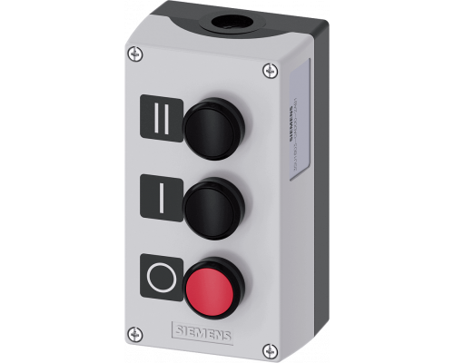 Siemens 3SU1803-0AD00-2AB1 Пост управления, 22mm, с круглыми вырезами, пластик, 3 командные точки, винтовые клеммы Siemens 3SU1803-0AD00-2AB1 Пост управления, 22mm, с круглыми вырезами, пластик, 3 командные точки, винтовые клеммы