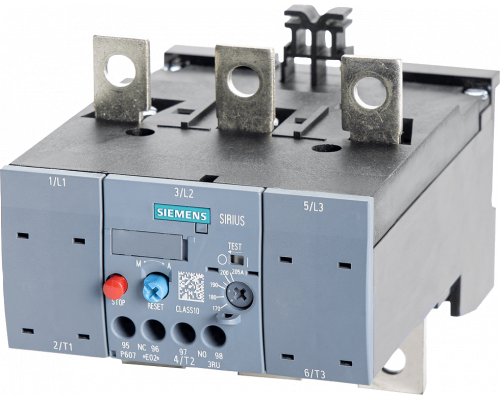 Siemens 3RU5156-3NB2 Реле перегрузки двигателя, номинальный ток 170-205А, размер S6, класс 10 Siemens 3RU5156-3NB2 Реле перегрузки двигателя, номинальный ток 170-205А, размер S6, класс 10