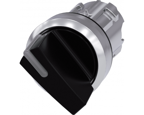 Siemens 3SU1052-2BC10-0AA0 Рычажный переключатель с подсветкой, 22 мм, кругл., глянцевый металл, черный, 2 положения Siemens 3SU1052-2BC10-0AA0 Рычажный переключатель с подсветкой, 22 мм, кругл., глянцевый металл, черный, 2 положения