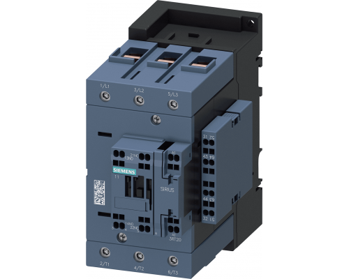 Siemens 3RT2045-3AF06 Контактор 3 полюса, 37 кВт, для работы в режиме АС3, напряжение 400 В, типоразмер S3, с блоком контактов 2НО+2НЗ, управление 110 В AC Siemens 3RT2045-3AF06 Контактор 3 полюса, 37 кВт, для работы в режиме АС3, напряжение 400 В, типоразмер S3, с блоком контактов 2НО+2НЗ, управление 110 В AC