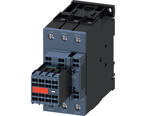 Siemens 3RT2037-3CL24-3MA0 Контактор, 3-позиционный, 30 кВт, 400 В, с блоком контактов 2НО+2НЗ, для управления 230 В Siemens 3RT2037-3CL24-3MA0 Контактор, 3-позиционный, 30 кВт, 400 В, с блоком контактов 2НО+2НЗ, для управления 230 В