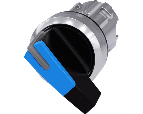 Siemens 3SU1052-2CF50-0AA0 Актуатор поворотного переключателя, 22mm, 2 положения, с подсветкой, металл, рукоятка черная/синяя Siemens 3SU1052-2CF50-0AA0 Актуатор поворотного переключателя, 22mm, 2 положения, с подсветкой, металл, рукоятка черная/синяя