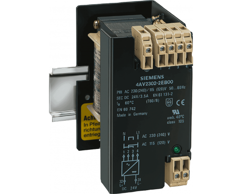 Siemens 4AV2302-2EB00-0A Блок питания однофазный 230-115 В, 24 В, фильтрующий, IP00 Siemens 4AV2302-2EB00-0A Блок питания однофазный 230-115 В, 24 В, фильтрующий, IP00
