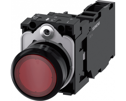 Siemens 3SU1102-0AB20-1FA0 Кнопка с подсветкой, 22mm, круглая, пластик, красная, плоская, 1no+1nc, 24v ac/dc Siemens 3SU1102-0AB20-1FA0 Кнопка с подсветкой, 22mm, круглая, пластик, красная, плоская, 1no+1nc, 24v ac/dc