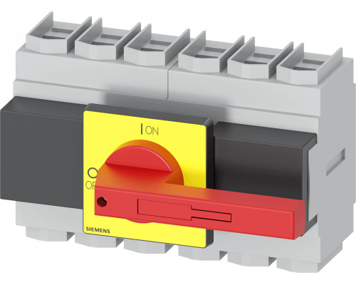 Siemens 3LD2405-3VK13 Главный контрольный выключатель 4-полюса с креплением на передней панели Siemens 3LD2405-3VK13 Главный контрольный выключатель 4-полюса с креплением на передней панели