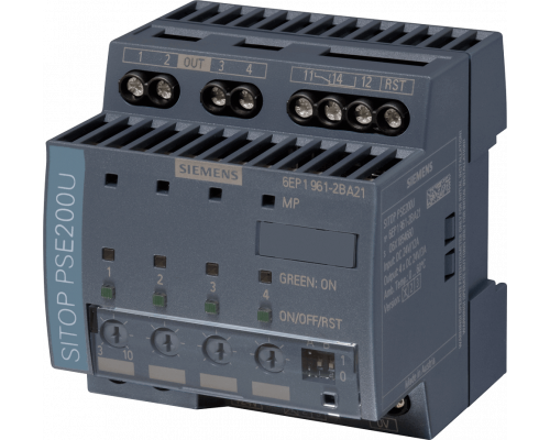 Siemens 6EP1961-2BA21 Модуль селективности, 4 канала, вход 24В, выход 24В/10А, ток 3-10А Siemens 6EP1961-2BA21 Модуль селективности, 4 канала, вход 24В, выход 24В/10А, ток 3-10А