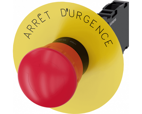 Siemens 3SU1100-1HB20-1FJ0 Аварийная грибовидная кнопка, 22mm, пластик, красная, с фиксацией, 1NO+1NC Siemens 3SU1100-1HB20-1FJ0 Аварийная грибовидная кнопка, 22mm, пластик, красная, с фиксацией, 1NO+1NC