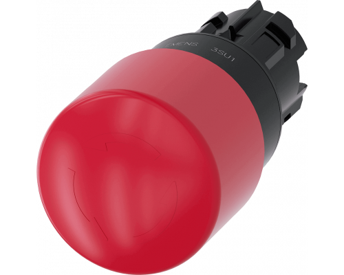 Siemens 3SU1000-1GB20-0AA0 Актуатор грибовидной кнопки, 22 мм, пластик, красная кнопка, фиксация, поворотная деблокировка Siemens 3SU1000-1GB20-0AA0 Актуатор грибовидной кнопки, 22 мм, пластик, красная кнопка, фиксация, поворотная деблокировка