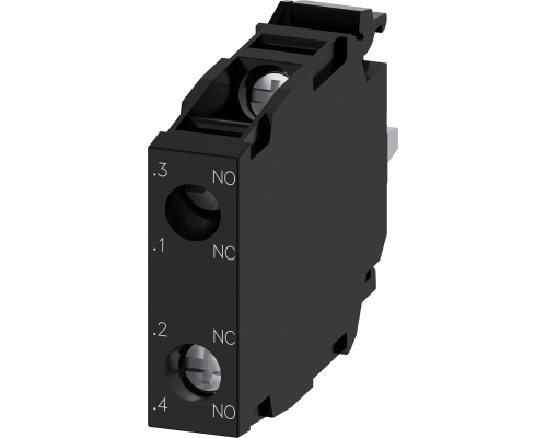 Siemens 3SU1400-1AA10-1QA0 Контактный модуль с 2 контактными элементами, 1 но + 1 нз, вал D19x40 мм Siemens 3SU1400-1AA10-1QA0 Контактный модуль с 2 контактными элементами, 1 но + 1 нз, вал D19x40 мм