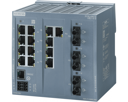 Siemens 6GK5213-3BB00-2AB2 Управляемый коммутатор Scalance xb213-3, 13 портов RJ45, 3 порта SFP, порт консоли, резервное питание, диапазон температур 0...+60°C Siemens 6GK5213-3BB00-2AB2 Управляемый коммутатор Scalance xb213-3, 13 портов RJ45, 3 порта SFP, порт консоли, резервное питание, диапазон температур 0...+60°C