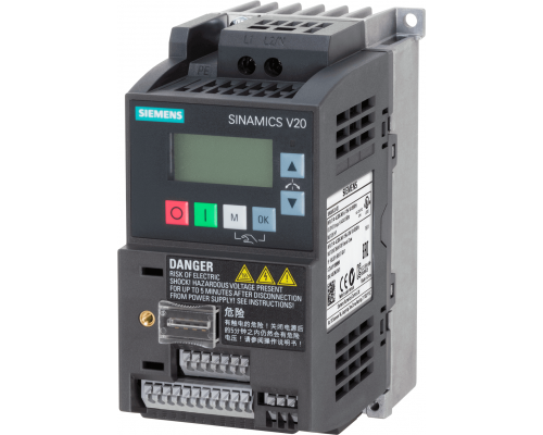 Siemens 6SL3210-5BB15-5UV1 Частотное преобразование Sinamics V20, 0,55 кВт, 200-240 В, IP20, USS/Modbus RTU Siemens 6SL3210-5BB15-5UV1 Частотное преобразование Sinamics V20, 0,55 кВт, 200-240 В, IP20, USS/Modbus RTU