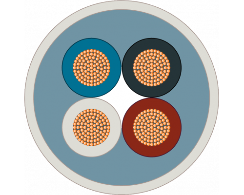 Siemens 6XV1801-2A Кабель питания усиленный, 4-жильный, сечение 4x1,0 мм2 Siemens 6XV1801-2A Кабель питания усиленный, 4-жильный, сечение 4x1,0 мм2