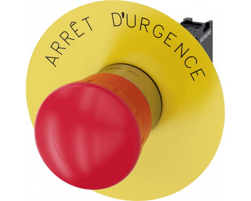 Siemens 3SU1150-1HB20-1CJ0 Аварийная грибовидная кнопка, 22мм, металлическая, красная, с фиксацией, поворотная деблокировка Siemens 3SU1150-1HB20-1CJ0 Аварийная грибовидная кнопка, 22мм, металлическая, красная, с фиксацией, поворотная деблокировка