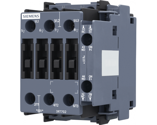 Siemens 3RT7025-1AN25 Контактор AC-3 18A/7,5kW 400V 1NO 1NC AC 220V 50/60Hz размер S0, клеммы Siemens 3RT7025-1AN25 Контактор AC-3 18A/7,5kW 400V 1NO 1NC AC 220V 50/60Hz размер S0, клеммы