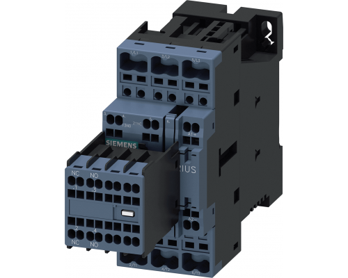 Siemens 3RT2024-2BF44 Контактор, 3 полюса, AC-3, 5.5 кВт/400 В, с блоком-контактами 2NO+2NC, DC 110V Siemens 3RT2024-2BF44 Контактор, 3 полюса, AC-3, 5.5 кВт/400 В, с блоком-контактами 2NO+2NC, DC 110V
