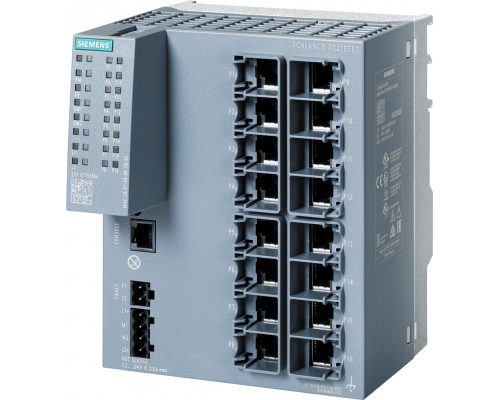 Siemens 6GK5216-0BA00-2FC2 Управляемый коммутатор Scalance xc216 eec, 16 RJ45 портов, резервированное питание 24В, диапазон -40°C до +70°C Siemens 6GK5216-0BA00-2FC2 Управляемый коммутатор Scalance xc216 eec, 16 RJ45 портов, резервированное питание 24В, диапазон -40°C до +70°C