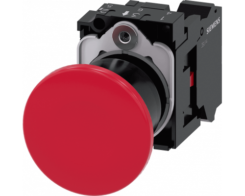 Siemens 3SU1100-1BA20-3CA0 Грибовидная кнопка, 22mm, красная, с фиксацией и держателем, 1nc, пружинные клеммы Siemens 3SU1100-1BA20-3CA0 Грибовидная кнопка, 22mm, красная, с фиксацией и держателем, 1nc, пружинные клеммы