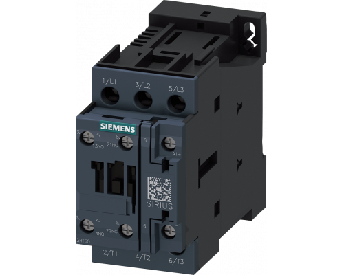 Siemens 3RT6025-1XF40-0LA2 Контактор, переменный ток, 17А, 7.5кВт/400V, 3-полюсный, 110V DC, с дополнительными контактами 1NO+1NC Siemens 3RT6025-1XF40-0LA2 Контактор, переменный ток, 17А, 7.5кВт/400V, 3-полюсный, 110V DC, с дополнительными контактами 1NO+1NC