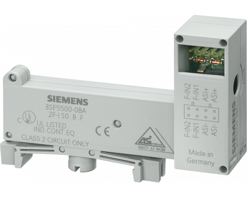Siemens 3SF5500-0BA Ведомое устройство AS-i для системы безопасности с 2 безопасными входами Siemens 3SF5500-0BA Ведомое устройство AS-i для системы безопасности с 2 безопасными входами