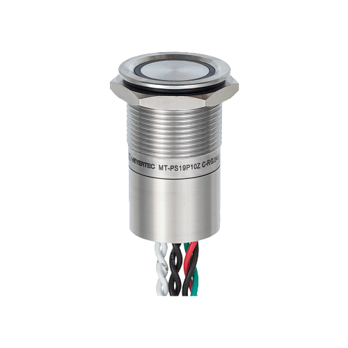 MT-PS19P10Z31RG Пьезокнопка, Ø19 мм, подсветка кольцом (красная/зеленая), 7-проводная (общий катод), NO, с фиксацией, 24В AC/DC, IP68 MT-PS19P10Z31RG Пьезокнопка, Ø19 мм, подсветка кольцом (красная/зеленая), 7-проводная (общий катод), NO, с фиксацией, 24В AC/DC, IP68