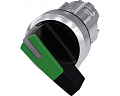 Siemens 3SU1052-2CC40-0AA0 Актуатор поворотного переключателя с подсветкой, 22мм, круглый, металл, рукоятка черная с зеленой вставкой, 2 положения Siemens 3SU1052-2CC40-0AA0 Актуатор поворотного переключателя с подсветкой, 22мм, круглый, металл, рукоятка черная с зеленой вставкой, 2 положения