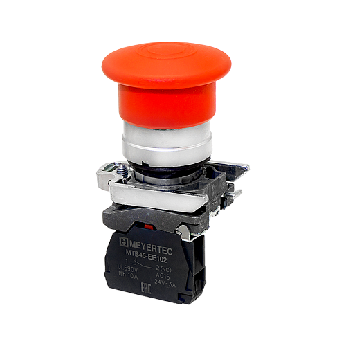 MTB4-BT42 Кнопка грибовидная "тяни-толкай", красная, 40 мм, 1NC, IP65, металл MTB4-BT42 Кнопка грибовидная "тяни-толкай", красная, 40 мм, 1NC, IP65, металл