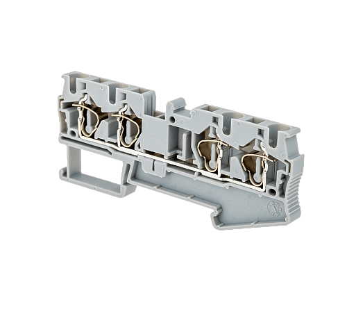 MTS-FO4 Клемма пружинная четырехпроводная, 4 мм², серая MTS-FO4 Клемма пружинная четырехпроводная, 4 мм², серая