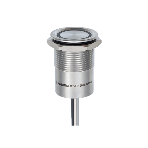 MT-TS1901BGR Кнопка сенсорная с подсветкой (зеленая/красная), Ø19 мм, NC, возврат, NPN, 24В DC, IP68 MT-TS1901BGR Кнопка сенсорная с подсветкой (зеленая/красная), Ø19 мм, NC, возврат, NPN, 24В DC, IP68