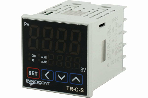 INNOCONT Температурный контроллер, 2 дисплея, 4 разряда, 48x48x60 мм, 2 аварийных выхода, 110-220VAC, выход: 4-20 мА + твердотельное реле TR-C-S INNOCONT Температурный контроллер, 2 дисплея, 4 разряда, 48x48x60 мм, 2 аварийных выхода, 110-220VAC, выход: 4-20 мА + твердотельное реле TR-C-S