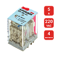 RP-407.AL 4-конт. реле, 220VAC, ток 5А, LED-индикатор RP-407.AL 4-конт. реле, 220VAC, ток 5А, LED-индикатор