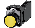 Siemens 3SU1100-0AB30-3FA0 Кнопка, 22mm, круглая, пластик, желтая, плоская, контакты мгновенного действия Siemens 3SU1100-0AB30-3FA0 Кнопка, 22mm, круглая, пластик, желтая, плоская, контакты мгновенного действия