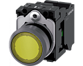 Siemens 3SU1132-0AB30-3BA0 Кнопка с подсветкой, 22mm, круглая, пластик с металлическим кольцом, желтая, 1NO, 24V Siemens 3SU1132-0AB30-3BA0 Кнопка с подсветкой, 22mm, круглая, пластик с металлическим кольцом, желтая, 1NO, 24V