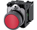 Siemens 3SU1130-0AB20-1BA0 Кнопка, 22mm, круглая, пластик с металлическим фронтальным кольцом, красная, плоская Siemens 3SU1130-0AB20-1BA0 Кнопка, 22mm, круглая, пластик с металлическим фронтальным кольцом, красная, плоская