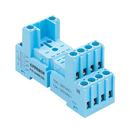 PYF-044BE/2BL 2-ярусная колодка с винтовыми клеммами для 4-конт. реле серии RP, голубая PYF-044BE/2BL 2-ярусная колодка с винтовыми клеммами для 4-конт. реле серии RP, голубая