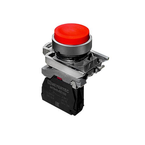 MTB4-BL42 Кнопка выступающая красная, 1NС, IP65, металл MTB4-BL42 Кнопка выступающая красная, 1NС, IP65, металл