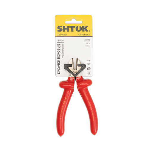 KEAZ Кусачки боковые диэлектрические 1000В 160 мм, SHTOK. 08204 KEAZ Кусачки боковые диэлектрические 1000В 160 мм, SHTOK. 08204